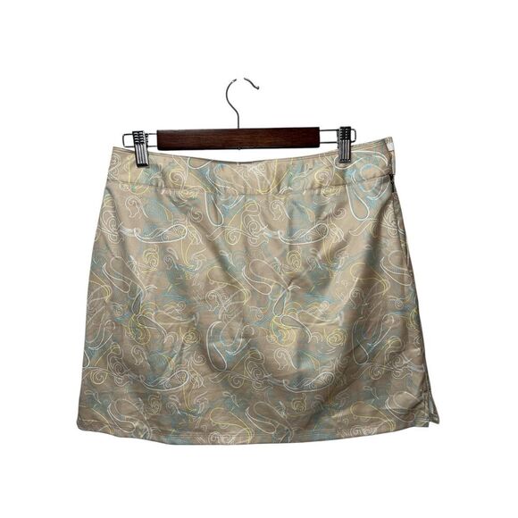Under Armour Women's Golf Tennis Skort Size 8 Floral Vine Pattern Beige - Picture 2 of 8